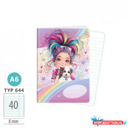  Füzet ARGUS A/6 40 lapos Rainbow Ella 1598-0426-1 (BAR_151461121)