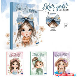  Füzet LASTVA kem. fedeles A/4 96 lap KIDS GIRLS 70g vonalas 33353 (5024) (BAR_150046220)