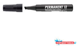  Marker ICO 12 permanent (1-4mm) vágott végű fekete (BAR_224320013)
