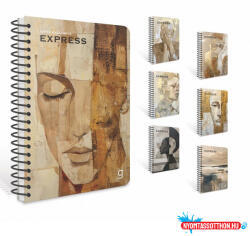  Spirálfüzet GIPTA Express 17x24 cm karton borítással 100 lapos kockás 8460 (BAR_150902710)