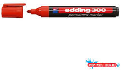  Marker EDDING 300 (1, 5-3mm) kerekített végű piros (BAR_227350020)