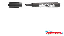  Marker Permanent 12 XXL (1-4mm) vágott végű fekete (BAR_224360013)