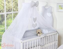 Bobono Chiffon szúnyogháló Lógó szívek, szürke (5908297426402)