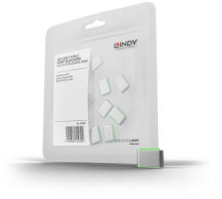 Lindy USB C Port Blockers, 10pcs, Green (LY-40438) - qwerty-vision