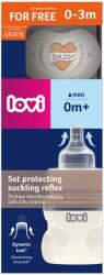 LOVI szopóreflexet támogató cumisüveg- és cumiszett 150 ml-es cumisüveggel és nyugtatócumival Love Daddy (5909036)