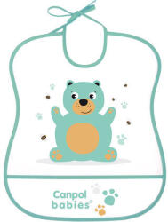 Canpol babies puha műanyag előke - mint bear (5907427)