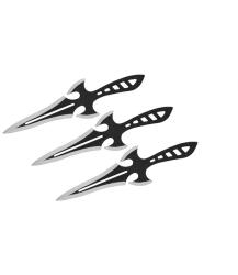 Depox Set de trei cutite de aruncat Darts, 19 cm, otel inoxidabil (2886)