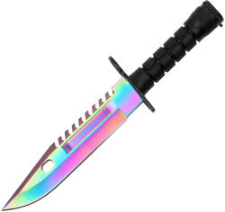 Depox Cutit de vanatoare DEPOX®, Rainbow Rambo, 32.5 cm, multicolor, teaca inclusa (2879)