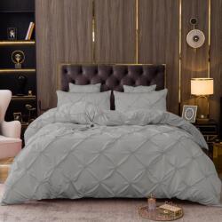  Elegáns Ágyneműhuzat Szürke 135x200 Párnákkal 40x80 Glamour Varrás