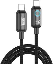 XO NB-Q312B PD USB-C-USB-C kábel 2, 0 m 240W LED fekete (162368)