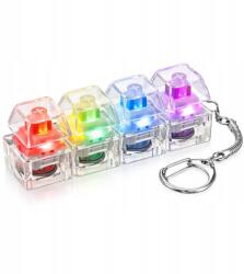  Led Klikker Világító Pop It Függő Rgb Stresszoldó Ajándék (RGB LED KLIKER FIDGET BRELOK ANTYSTRESOWY)