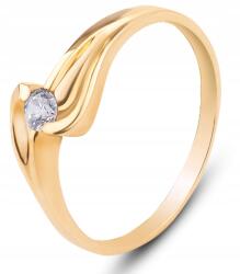 Goldmark Gyönyörű Klasszikus Arany Gyűrű Fehér Kővel Celia 14KT 585 (BN127)