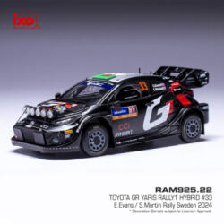  Modele auto și moto model 1/43 Toyota Yaris GR Rally Sweden Evans - Martin - 1: 43 ( lungime 10 cm )