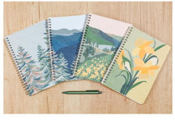  Jegyzetfüzet Clairefontaine La Vie en Vosges, A5, spirálos, 74 lapos, vonalas, vegyes minta (PAP0130-0476)
