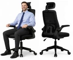 Rezino Irodai szék Anyag Irodai szék Forgatható Állítható fejtámla (FOTEL BIUROWY ERGONOMICZNY KRZESŁO OBROTOWE)