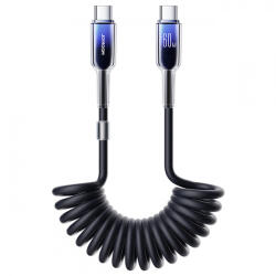 JOYROOM Cablu Date si Incarcare USB-C - USB-C Joyroom S-A43 Crystal, 60W, 1.5m, Negru - gsmboutique