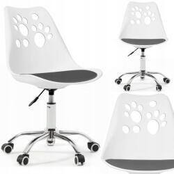 Bauerkraft Ergonomikus forgószék irodai szék gyerekeknek fehér-szürke Bauerkra (H-584)