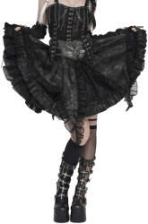 Devil Fashion fustă cu volane de damă DEVIL FASHION - Shadow Harpy - negru - SKT250