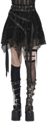 Devil Fashion fustă mini de damă DEVIL FASHION - Punk Skull - negru - SKT25801
