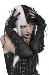 Devil Fashion mănuși fără degete DEVIL FASHION - Snake - negre - GE046