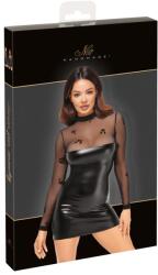 Noir Rochie Noir Libido Exclusive Flock - Powerwetlook și Tulle Transparent, Neagră - M