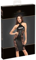 Noir Rochie Midi Noir Libido Exclusive Powerwetlook cu Inserții Transparente - Negru , M