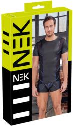 NEK Cămașă pentru Bărbați NEK Neagră cu Plasă și Detalii Albastre - Negru , 2XL