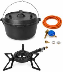MasterGustav Pachet Dutch Oven din Fonta Natur 2 A n 1, 15, 7 L + Pirostrie 6.5 kW + Kit GPL , Master Gustav (C92685) Ceaun