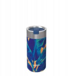 PZPN Quokka Boost Blue Jungle, rozsdamentes acél termosz bögre, szűrővel, 400ml (QUO100073)