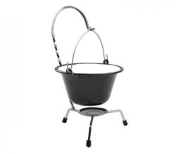 Perfect Home Set pentru servire ceaun, emailat, negru, 0.8 L, suport cromat (489056) - edanco Ceaun