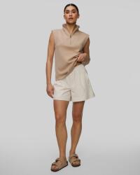 Varley Bluză Bej Fără Mâneci Pentru Femei Varley Magnolia Half Zip Tank 2.0