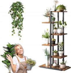  Virágtartó Állvány Fekete 113 CM Univerzális 6 Polc (REGAŁ KWIETNIK STOJAK NA KWIATY 6 PÓŁEK V&X)
