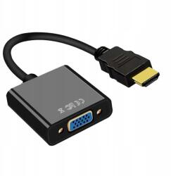  Hdmi-vga adapter, Hdmi női Vga, 0, 20 m, fekete (HDMI-VGA01)