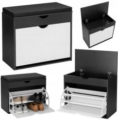  Cipősszekrény Hedor Black/white (610533MG)