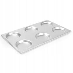 HENDI Alumínium tálca Gn 1/1 körformákkal 125mm 53 (808740)