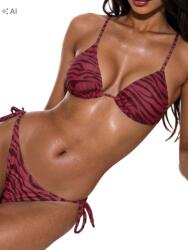 Shein Kötött Bikini Kétrészes Állatmintás M
