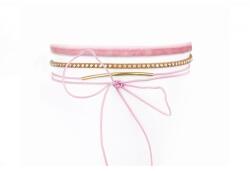 Ecarla Choker Pasztell Nyaklánc Rózsaszín N524R (N406F)