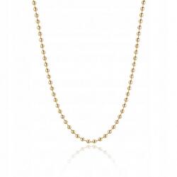 Ecarla 14k aranyozott nemesacél nyaklánc, 2mm golyók NST2360 (NST2360)