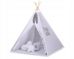 Bobono Mini szett: Tipi teepee sátor+szőnyeg medálok p (MINI_TIPI_SET/ 553)
