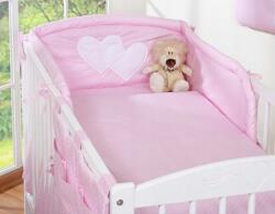 Bobono Ágyneműhuzat 2 részes szívecskés pöttyös rózsaszín (My Sweet Baby)