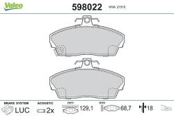 VALEO set placute frana, frana disc VALEO 598022 (598022)