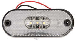 HELLA Lampa Gabarit Dreapta/Stanga Alb Led Inaltime 11mm Latime 108mm Adancime 44mm Bolt 24v (2PG357 009-121)