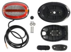 WAŚ Lampa Spate Dreapta/Stanga (led 12/24v Transparent cu Semnalizare cu Lumini Frana Lumini Parcare/Pozitie Garda (1432 DD L/P W205DD)