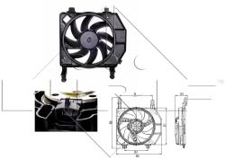 NRF Ventilator racire radiator FORD COURIER pick-up/FIESTA 4 (47261)