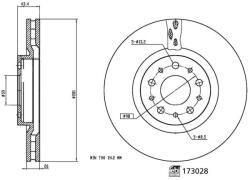 FEBI Set 2 Discuri Frana Fata Dreapta/Stanga Fiat Tipo 1.0-1.6d 10.15- FIAT TIPO (FE173028)