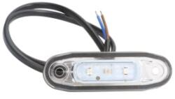 WAŚ Lampa Gabarit Dreapta/Stanga Forma: Oval Rosu Led Negru in Relief Lungime Cablu 500mm 12/24v (geam Lampa Transparent (1407.1 W121)