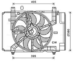 AVA COOLING Ventilator, Radiator (cu Carcasa) Nissan Cube Juke 1.6 08.09 (DN7532AVA)