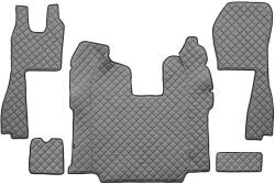 F-CORE Covorase Auto pe Intregul Etaj Piele Eco Q (material - Piele Matlasată Eko Scaune Standard - Nu Recaro Transmisie (F-COREFL10GRAY)