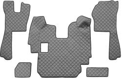 F-CORE Covorase Auto pe Intregul Etaj Piele Eco Q (material - Piele Matlasată Eko pentru Transmisie Manuala) Scania R I (F-COREFL11GRAY)