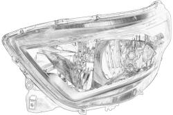 OE IVECO Far Stanga (h1/H7/W21W Electric cu Motor) Iveco Daily Vi 10.15 (5802476874)